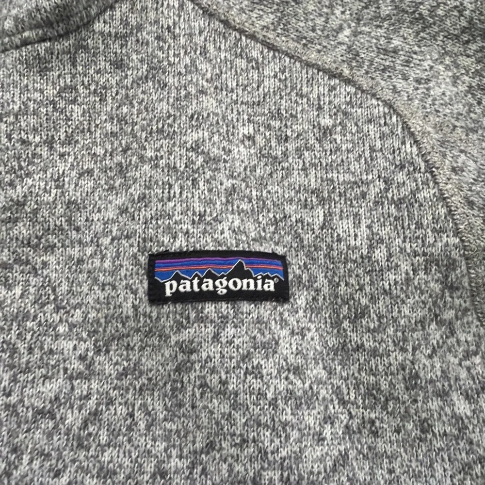 Womens Patagonia Better Sweater Large Gray Heather 1/4 Zip Fleece Pullover - Picture 4 of 12